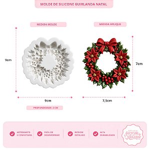 Molde de Silicone Guirlanda de Natal