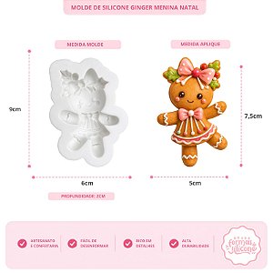 Molde de Silicone Ginger Menina Natal