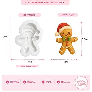 Molde de Silicone Ginger Menino Natal