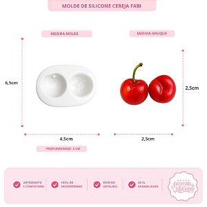 Molde de Silicone Cereja Fabi