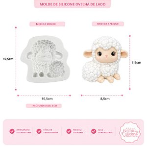 Molde de Silicone Ovelha de Lado