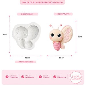 Molde De Silicone Borboleta De Lado