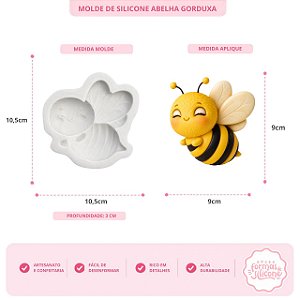 Molde de Silicone Abelha Gorduxa