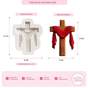 Molde de Silicone Cruz