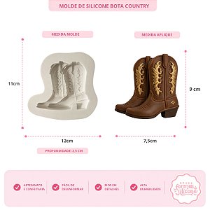 Molde de Silicone Bota Country