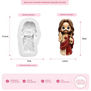 Molde de Silicone Sagrado Coração de Jesus
