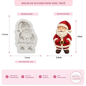 Molde De Silicone Papai Noel Tricô