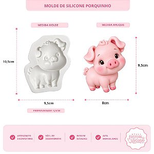 Molde de Silicone Porquinho