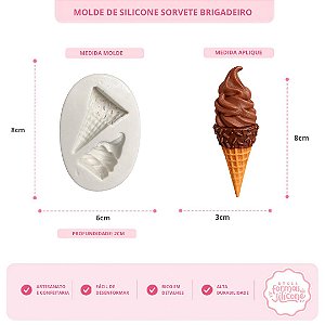 Molde de Silicone Sorvete Brigadeiro
