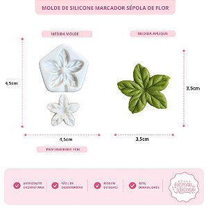 Molde De Silicone Marcador Sépola De Flor