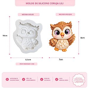 Molde de Silicone Coruja Lili