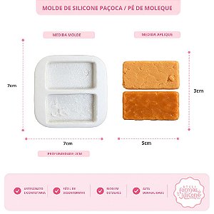 Molde De Silicone Paçoca/Pé De Moleque