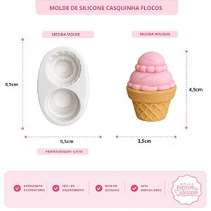 Molde de Silicone Casquinha De Flocos