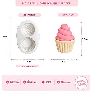 Molde De Silicone Sorvete/Cup Cake