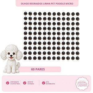 Olhos Resinados Poodle Micro
