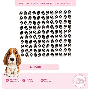 Olhos Resinados Basset Hound Mini