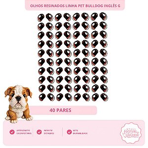 Olhos Resinados Buldog Inglês G
