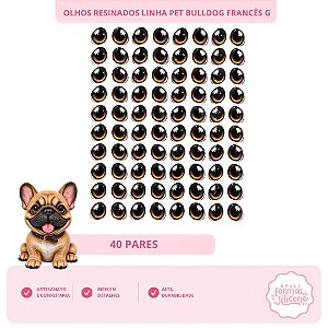 Olhos Resinados Buldog Francês G