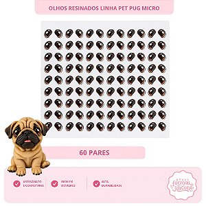 Olhos Resinados Pug Micro