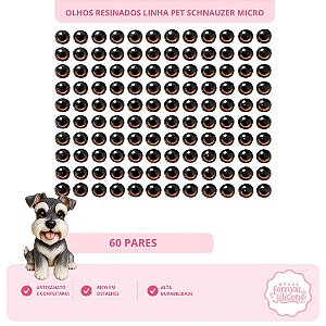 Olhos Resinados Schnauzer Micro