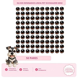 Olhos Resinados Schnauzer Mini