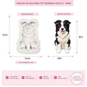 Molde de Silicone Pet Border Collie 1 Mini