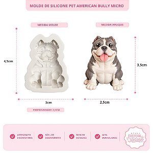 Molde de Silicone Pet American Bully Micro