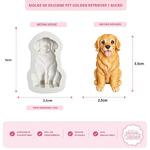 Molde de Silicone Pet Golden Retriever 1 Micro
