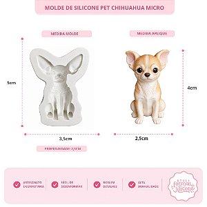 Molde de Silicone Pet Chihuahua Micro