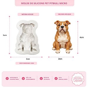 Molde de Silicone Pet Pitbull Micro
