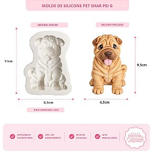 Molde de Silicone Pet Shar Pei G