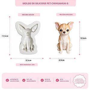 Molde de Silicone Pet Chihuahua G
