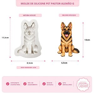 Molde de Silicone Pet Pastor Alemão G