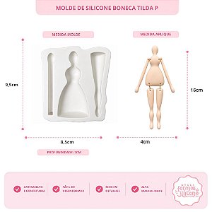 Molde de Silicone Boneca Tilda P
