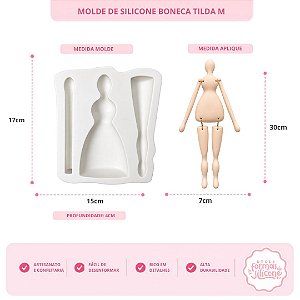 Molde de Silicone Boneca Tilda M