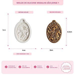 Molde de Silicone Medalha de São Jorge 1