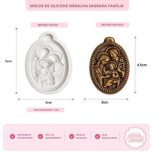 Molde de Silicone Medalha Sagrada Família