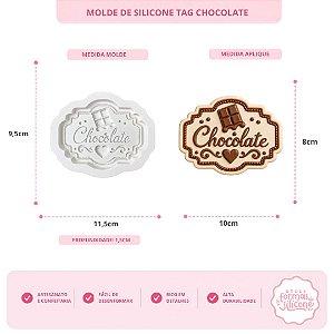 Molde de Silicone Tag Chocolate
