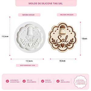 Molde de Silicone Tag Sal