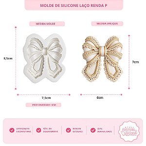 Molde de Silicone Laço de Renda P
