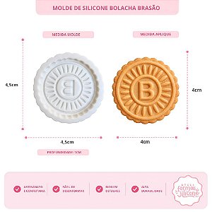 Molde de Silicone Bolacha Brasão