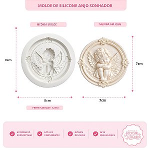 Molde de Silicone Anjo Sonhador