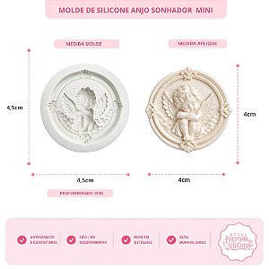 Molde de Silicone Anjo Sonhador Mini