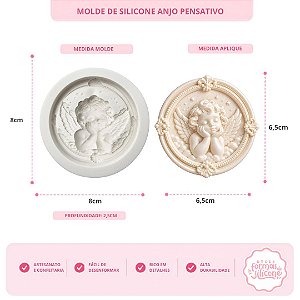 Molde de Silicone Anjo Pensativo