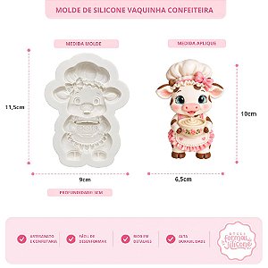 Molde de Silicone Vaquinha Confeiteira