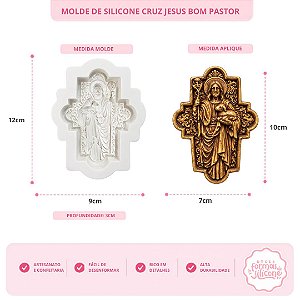 Molde de Silicone Cruz Jesus Bom Pastor
