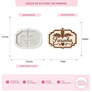 Molde De Silicone Tag Farinha