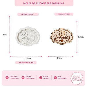 Molde De Silicone Tag Torradas
