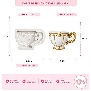 Molde de Silicone Xícara Viena Mini