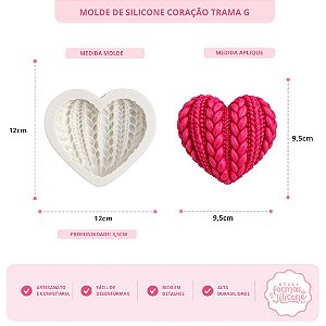 Molde de Silicone Coração Trama G